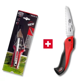 FELCO 14 metszőolló (jobbkezes, kis méret) + FELCO 905 többfunkciós élező szerszám + FELCO 601 összecsukható ágfűrész (12 cm-es pengehossz)