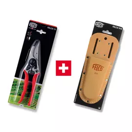 FELCO 11 metszőolló (jobbkezes, nagy méret) + FELCO 910 bőr metszőolló tok öv bújtatóval és csíptetővel