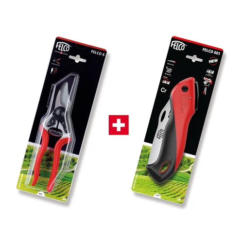 Gyártói csomag: FELCO 6 metszőolló + FELCO 601 összecsukható ágfűrész